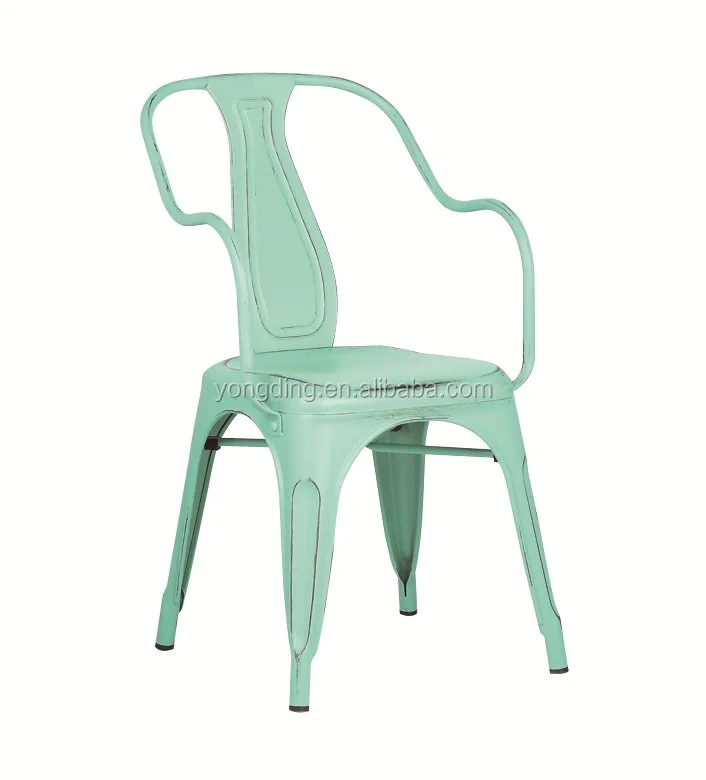 Hot Sale Modern Galvanized Clear High Back Metal Fashion Dinning Chair