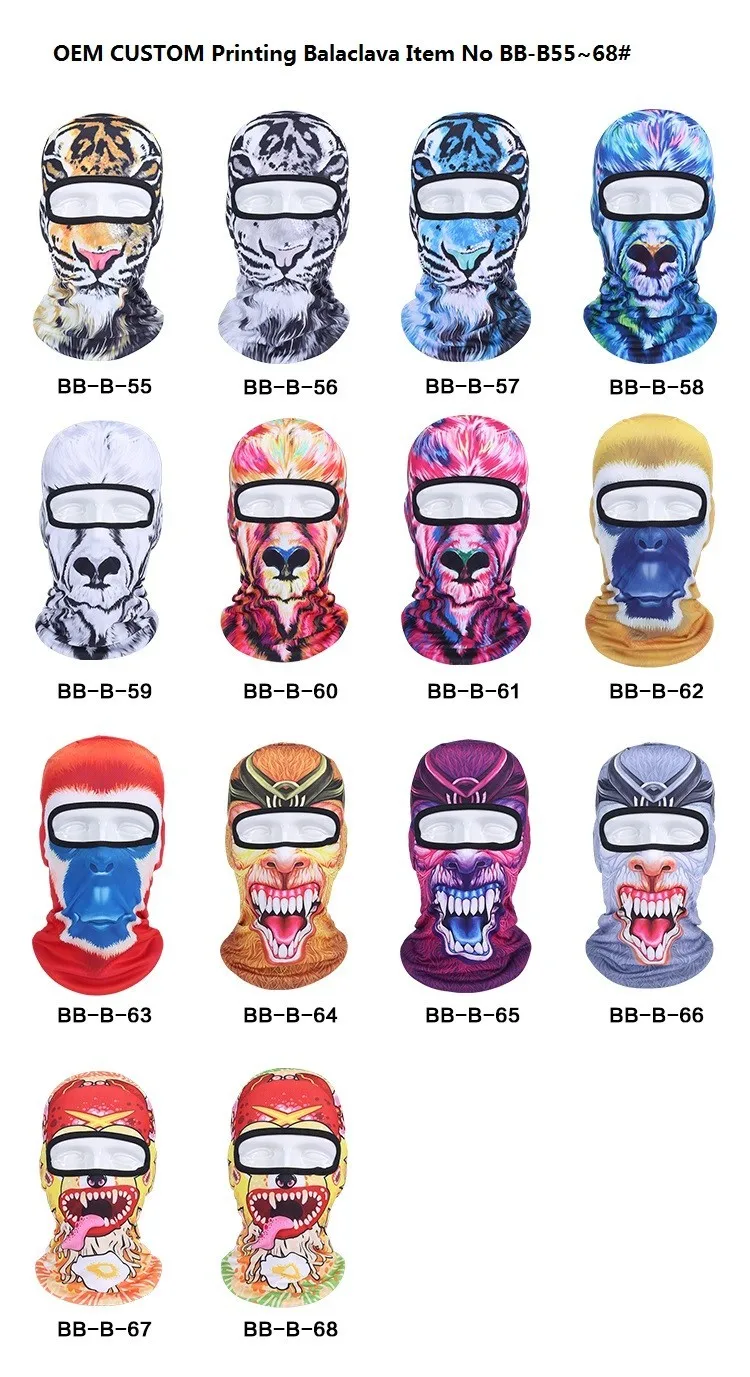 Windproof Full Face Ghost Skull Military Tactical Camo Face  Balaclava For Motorcycle Unisex