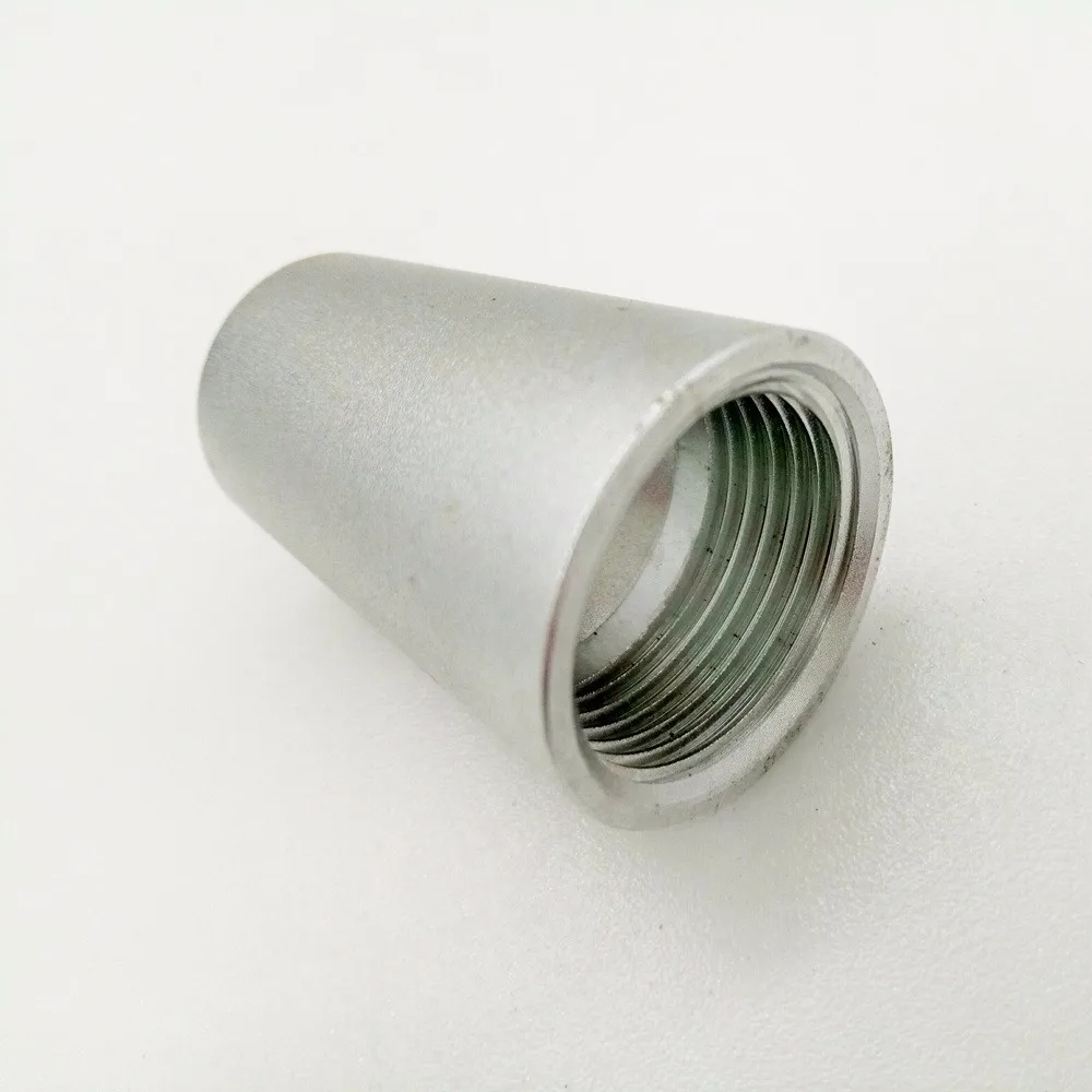 New Product Cnc Turning Spare Parts Aluminium Cone Nut Hollow Tapered