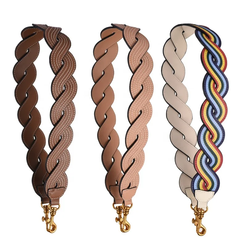 

MeeTee B-S521 Fashion Colorful Plait PU Bag Shoulder Straps