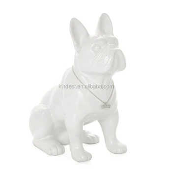 sitting french bulldog figurine in ceramic