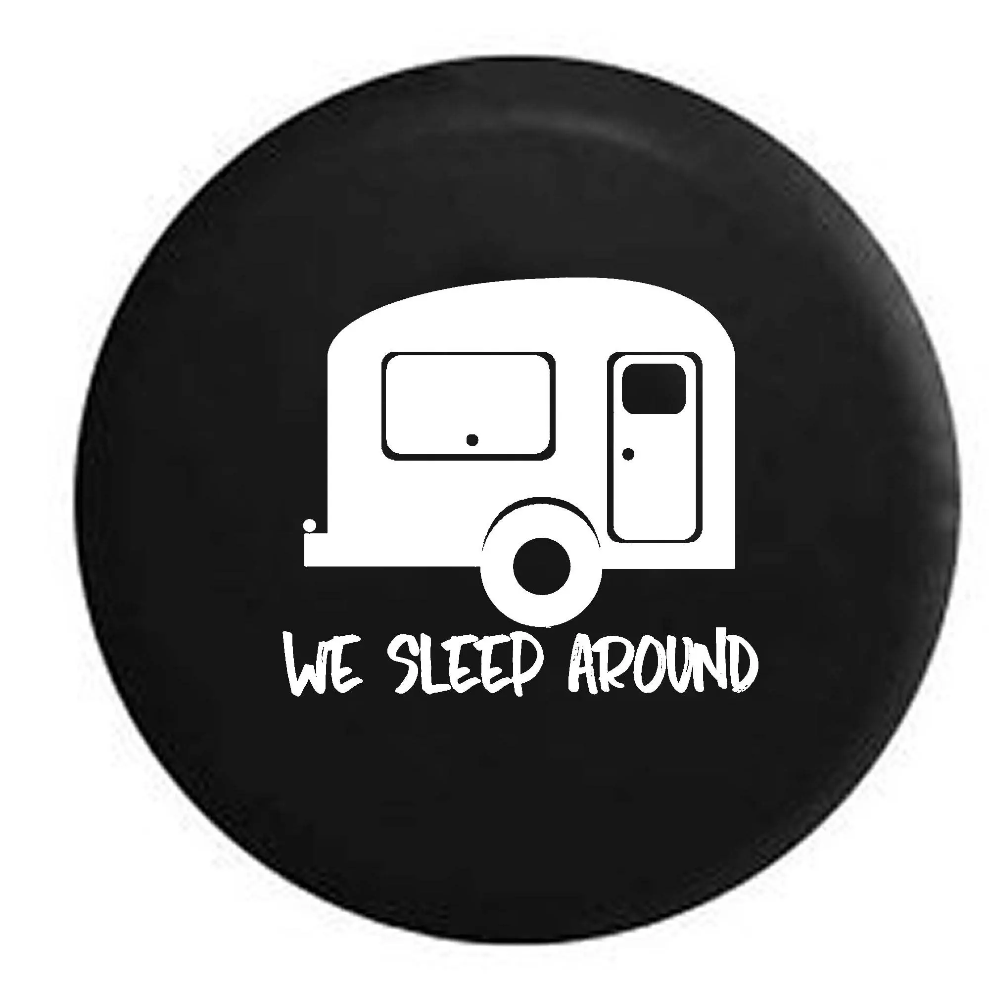 RV SUV and Many Vehicle 14 15 16 17 Happy Camper Funny Spare Wheel Tire Cover Waterproof Dust-Proof Fit for Trailer