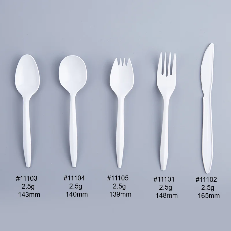 USA market factory oem odm  plastic spoon fork knife cutlery packets disposable plastic cutlery