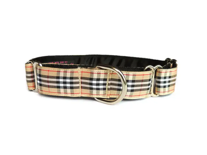Martingale Dog Collar 1 Inch,Greyhound Lurcher Whippet Saluki. Tan Tartan -  Buy Dog Collar,Nylon Dog Collar,Plaid Dog Collar Product on 