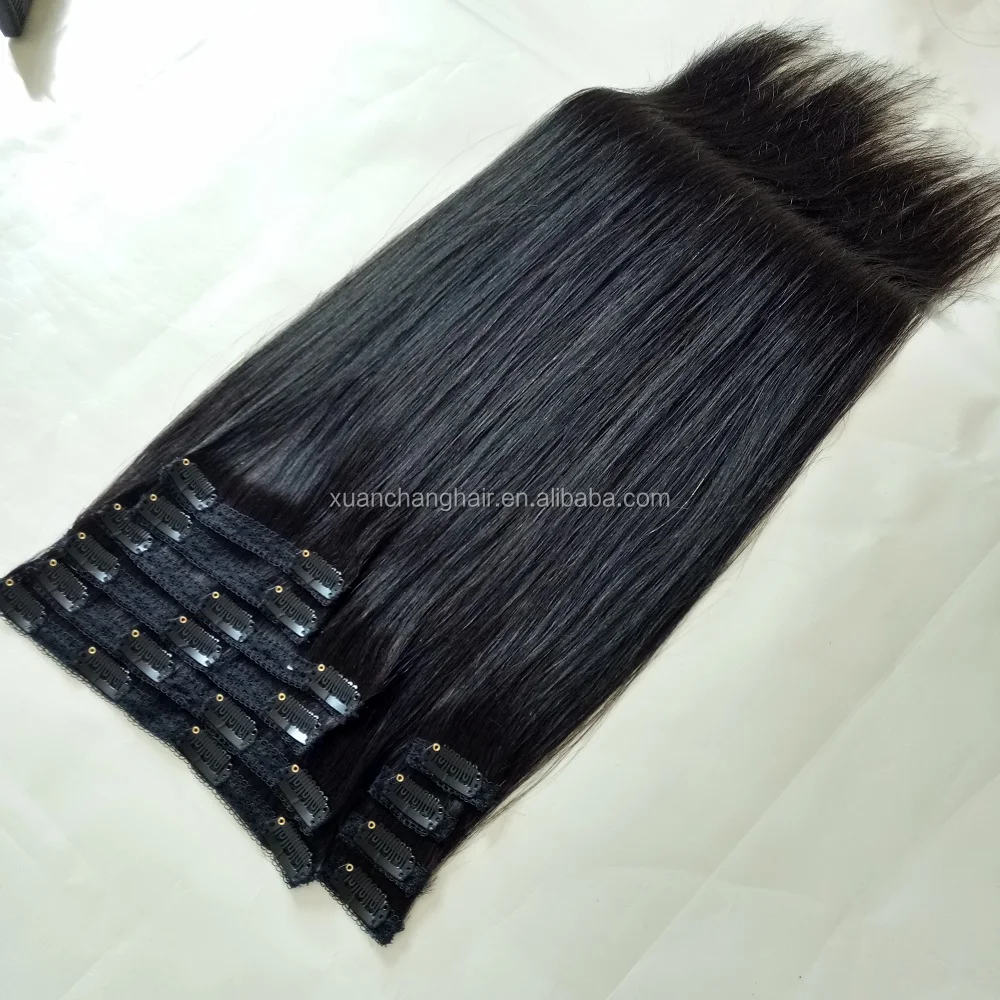 remy human hair extensions clip in