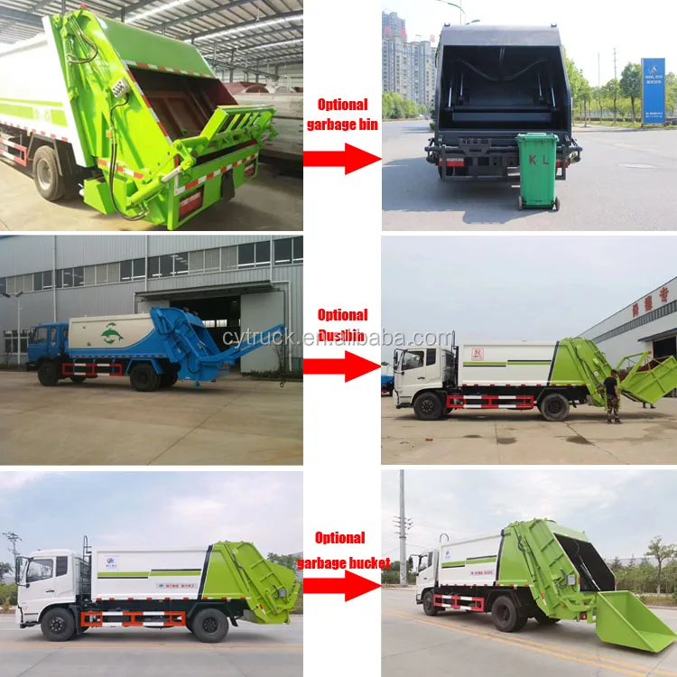 10m3 compactor garbage truck price,6 wheel compressed Rubbish collection truck