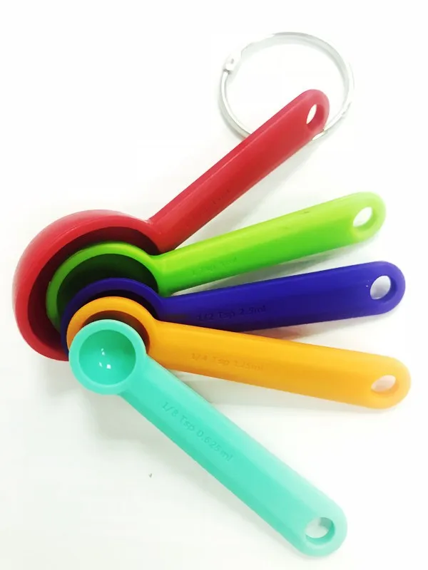 Multicolored Wholesale Measure Spoons Set Of 5 Silicone Measuring