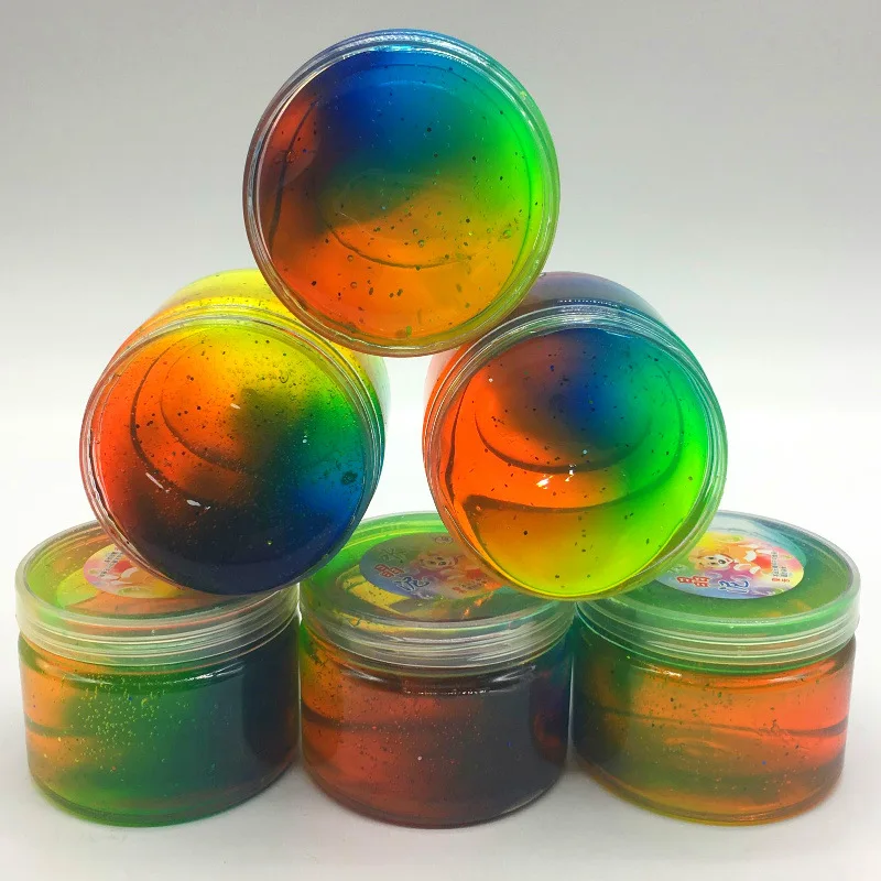 diy crystal slime bubbles made using eyedrop slime jelly - no