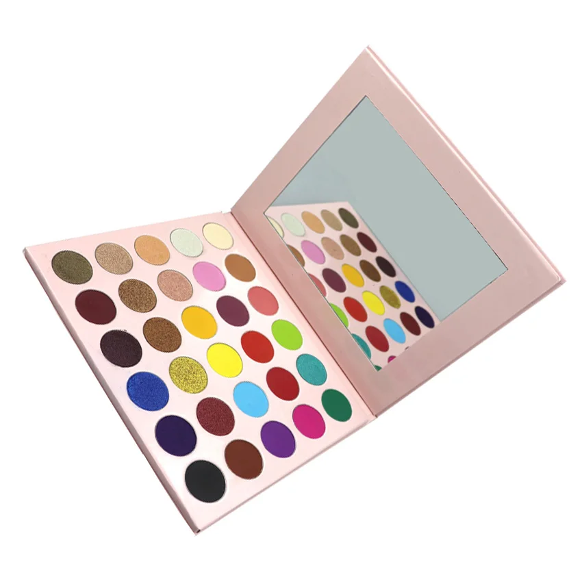 

High Quality 30 Colors Shimmer Cosmetic Eyeshadow Palette Glitter Eye Shadow Box with Mirror