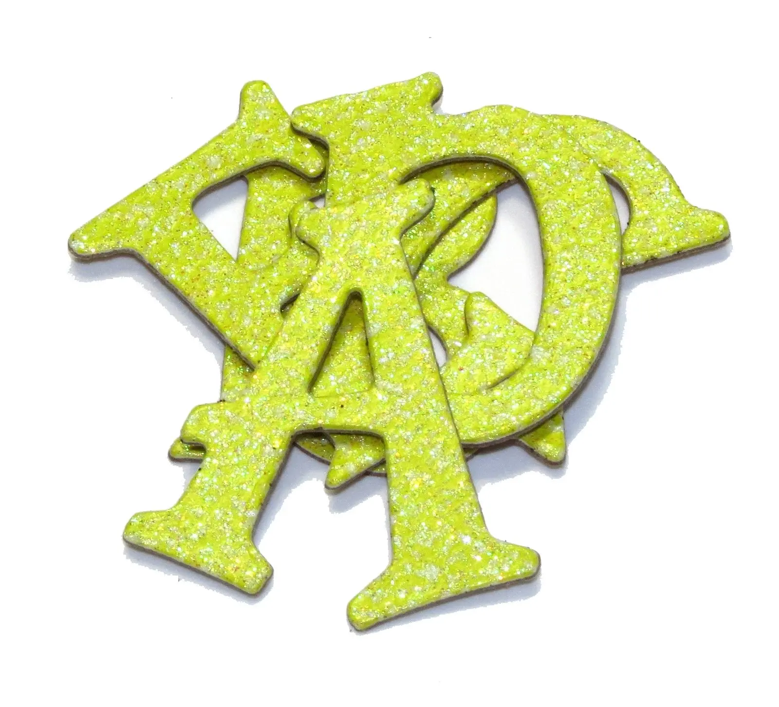 Gold Metallic Glitter HandCut 1.5 Chipboard Letters Alphabet Set Lollipop Font Sickers Uppercase