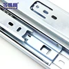 wholesale furniture hardware 3-fold metal telescopic ball bearing drawer channel drawer slide