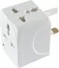 13A 250V 3 way UK pin to universal adaptor plug