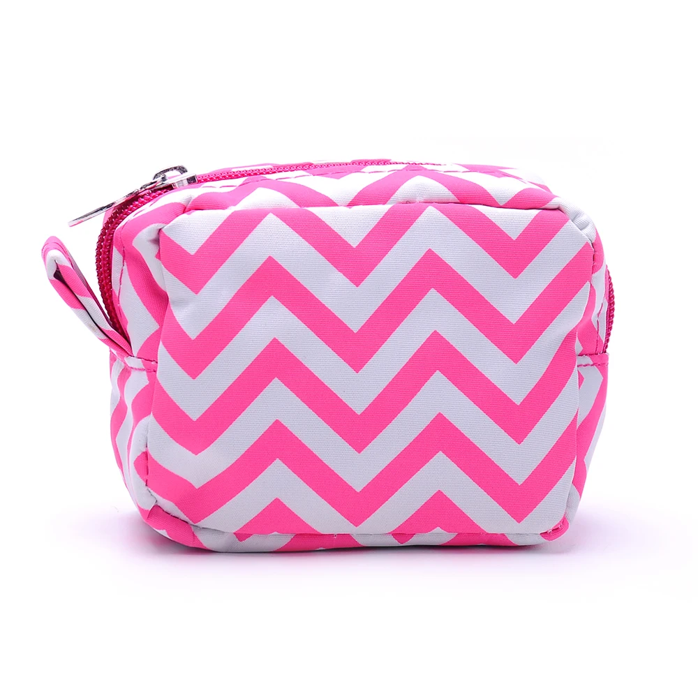 

Wholesale Small Size Chevron Cosmetic Bags Chevron Makeup Bag Small Pouch With Zipper Closure DOM103068