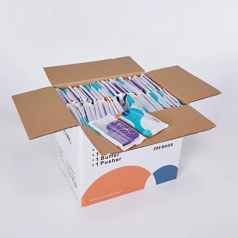 

RTS disposable pedicure manicure kit for nail salon 200 bags/box, Purple