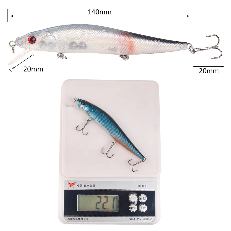 

Peche New 14cm/22g 5 Colors Pesca Misina Swimbait Fishing Hard Bait Fishing Lures Minnow