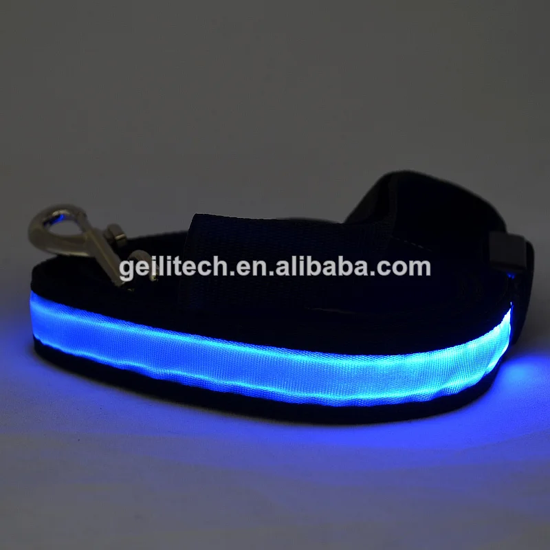 New 2014 Pet Dog Cat Flashing Nylon dog walking belt LED Flashing Pet Dog Leash Pet Cat Belt With 8colour