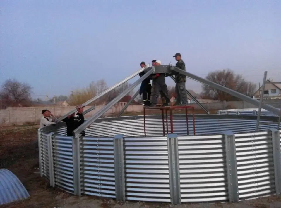 stainless steel conical hopper silo
