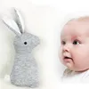 0-1 Year Rattles Mobiles Cute Rabbit hand grab stick BB ring baby plush toys