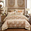 Wholesale high quality Europe luxury 100% cotton jacquard satin 4pcs bedding duvet cover set