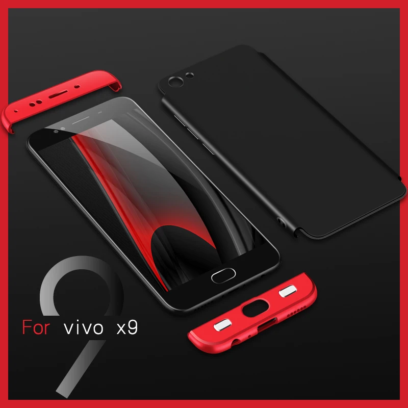 2018 hot sell 360 cover Removable 3in1 Hard PC Shield Back Cover Case for Vivo X9 phone cases