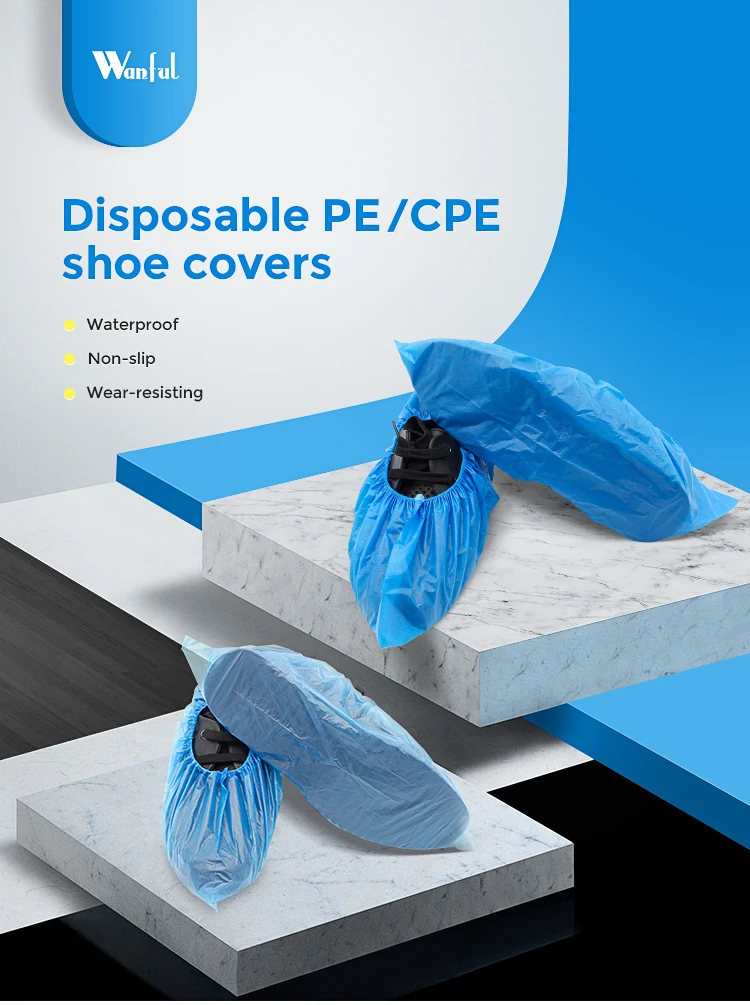 Anti Slip Pe Rain Shoe Cover Waterproof Disposable Shoe Cover For