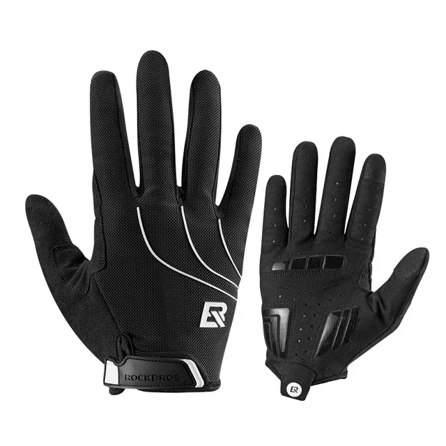 

ROCKBROS Cycling full Gloves Riding MTB Bike Windproof Thermal Warm Fasion design Motorcycle Winter Autumn Black Bicycle Glove