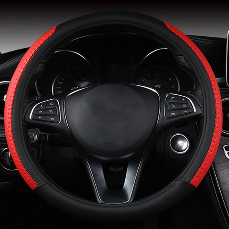 High Quality Black Pu Car Steering Wheel Cover Buy Black Steering