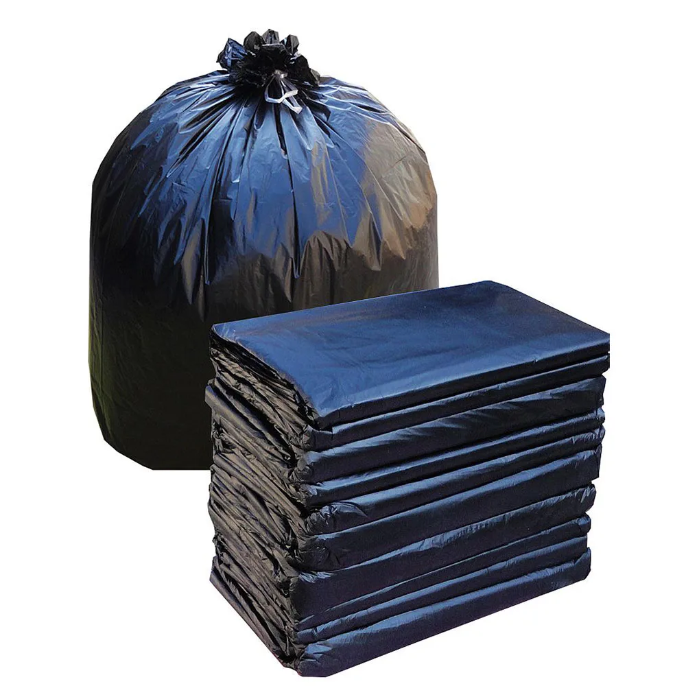 120l black biodegradable carry plastic garbage bags