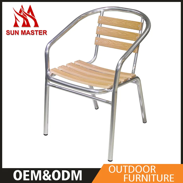 Outdoor Furniture Garden Aluminium Plastic Wood Armchair