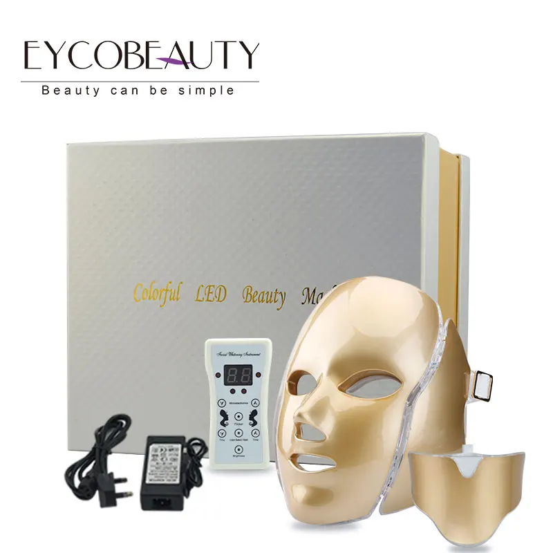 

Pro Korea 7 Color Led Photon Light Therapy Machine / LED Facial Mask with Neck