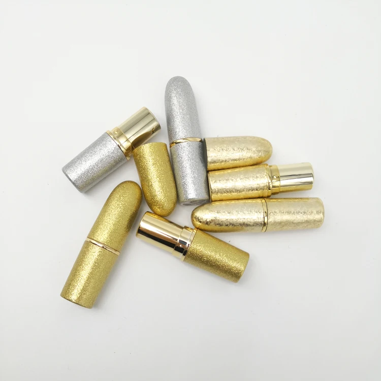 In Stock Lipstick Case Round Bullet Shaped Empty Lipstick Tube