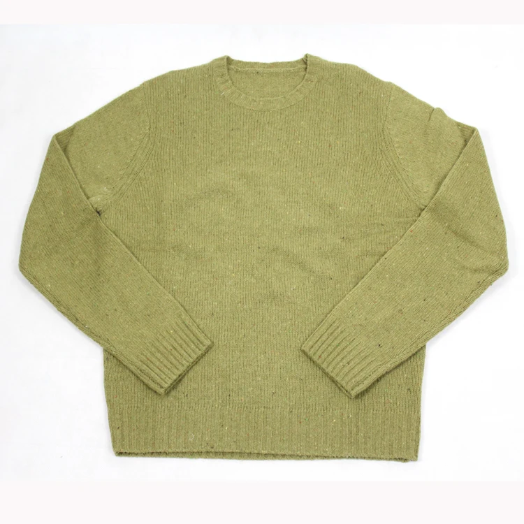 

Fashion Crewneck Long Sleeve Wool Cable Sweater Men