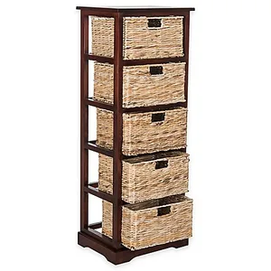 Storage Chest With Wicker Baskets Storage Chest With Wicker