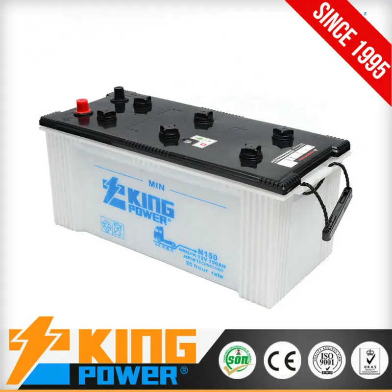 Super heavy duty dry charged car batteries N150