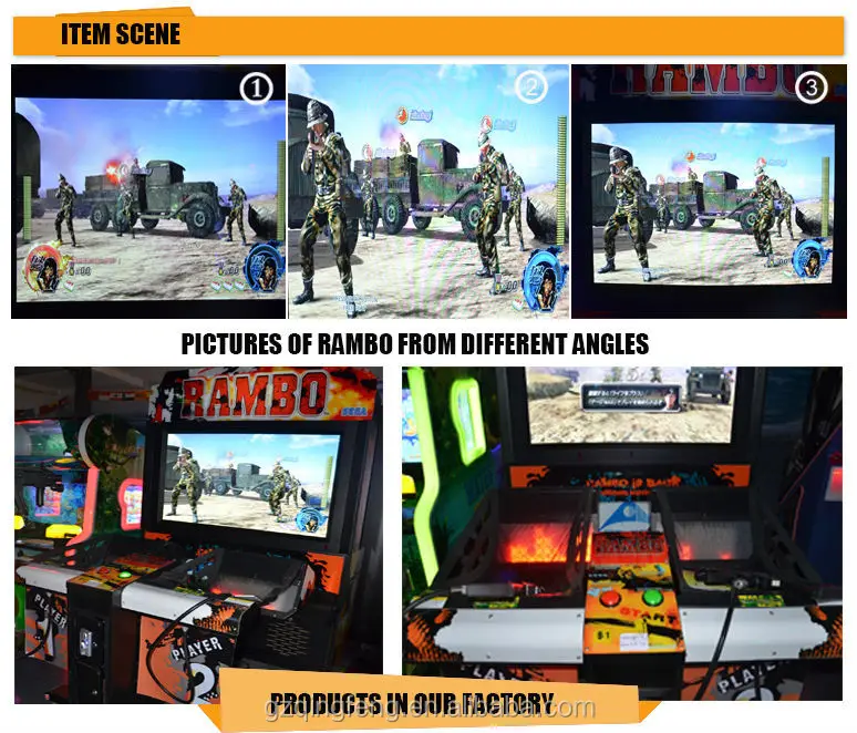 Rambo shooting MS-QF080-1 Electric coin operated 4D arcade games machine