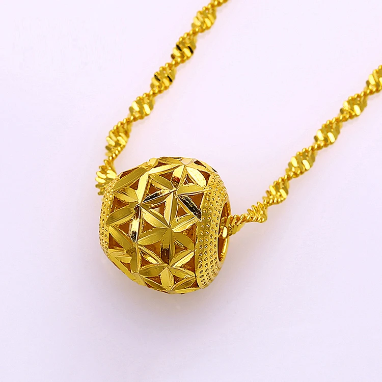 

Xuping fashion jewelry dubai gold plated 24K fashion design lucky gold ball shaped pendant for ladies