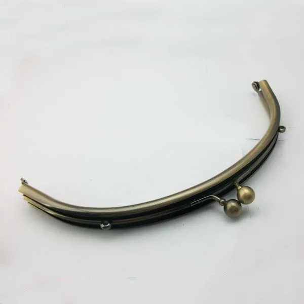 

21CM Fashion Kiss Lock Metal Screw Purse Frame Clutch Bag Metal Frame, Antique brass/customized