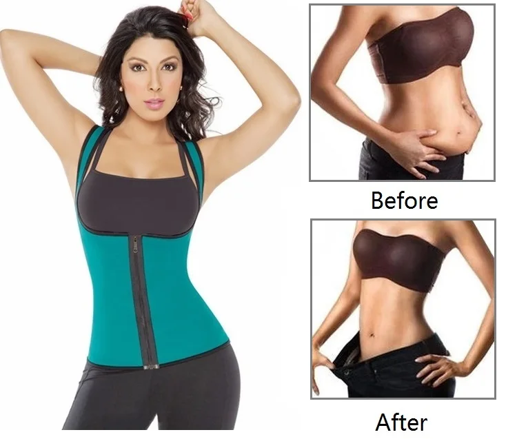 Hot Sale Custom Logo Loss Weight Body Shaper Women Sweat Neoprene Sauna Slimming Vest with Zipper