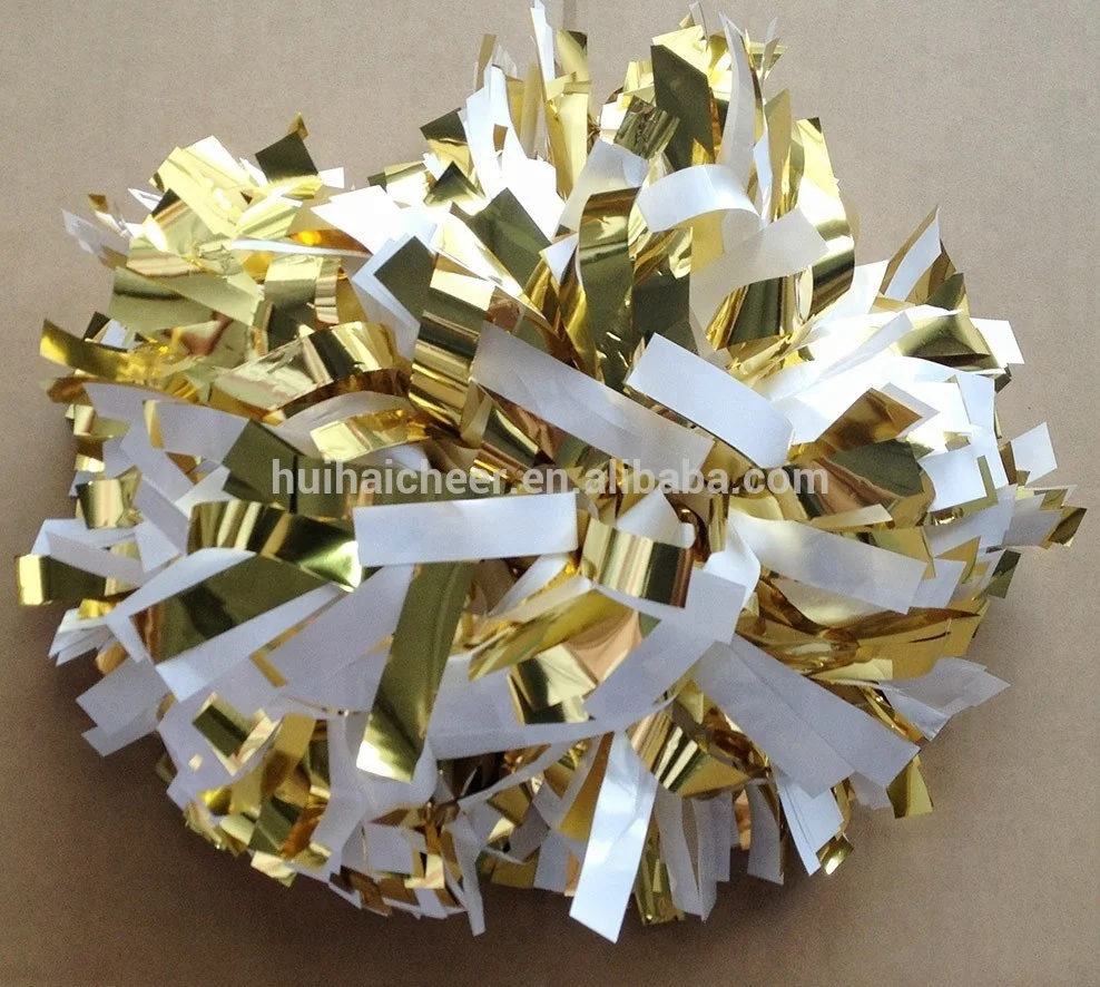 

metallic pom poms for cheerleaders