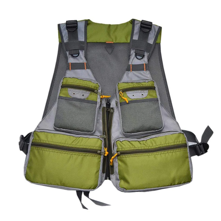 

Outdoor Fly Fishing Vest with Multi-Pockets Fishing Jacket Mens Waistcoat for Finishing Travel Photography, Customized