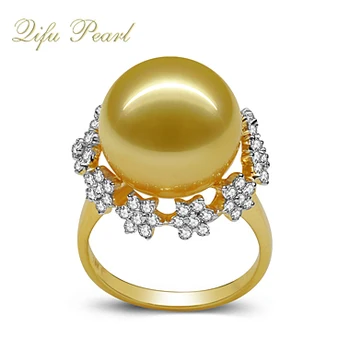 pearl ring design for female in gold