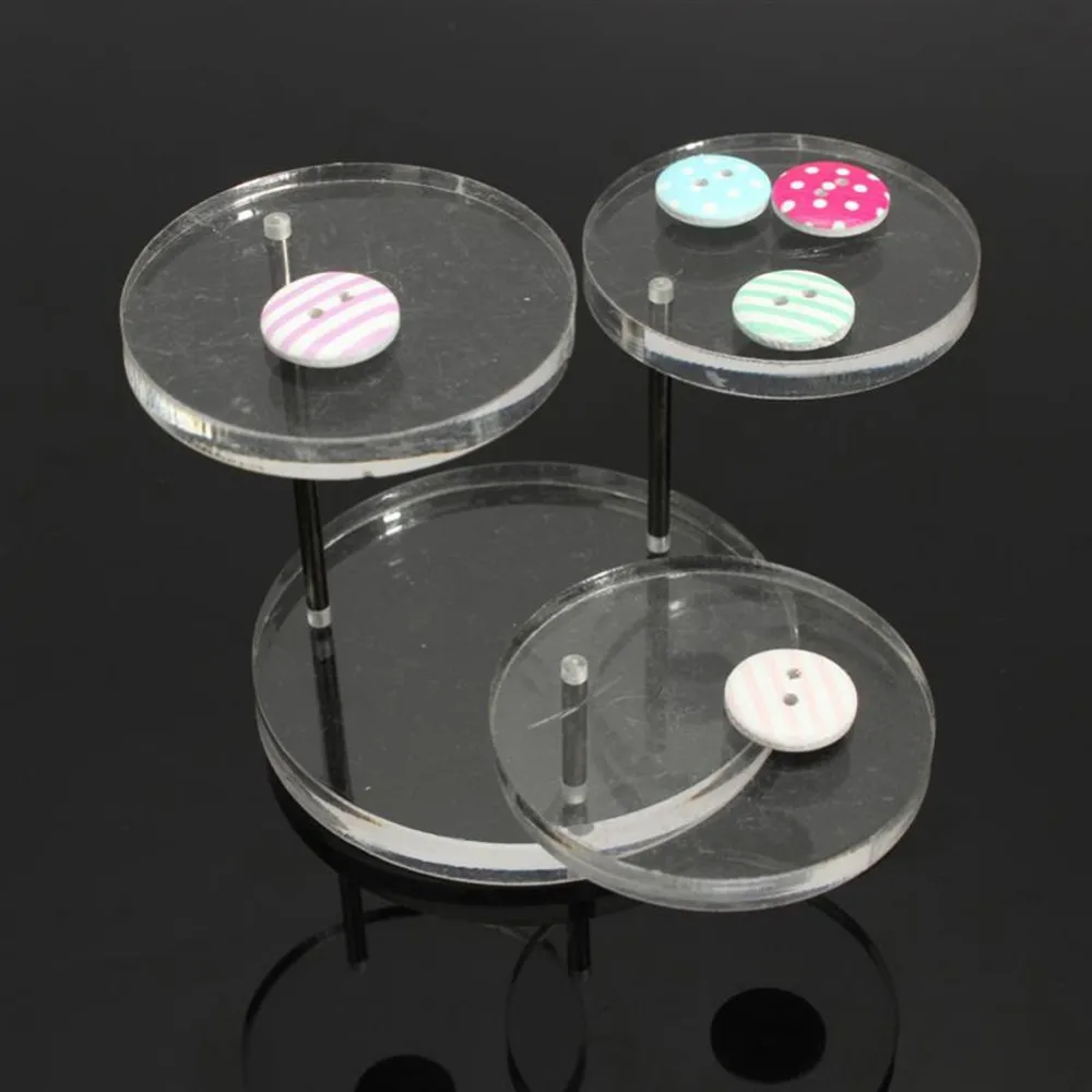 Custom Fashion 3 Tier Acrylic Jewelry Display Stand Elegant Earring