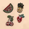 mixed fruit designs art work crystal stone patch for clothes bag