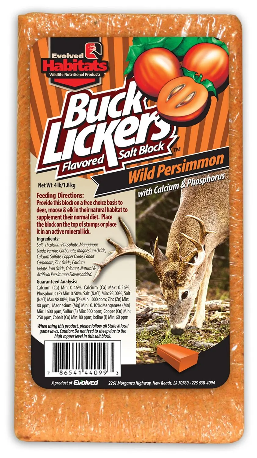 Wild Persimmon Buck Lickers Flavored Salt Block. 