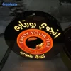 Coffee shope beer plastic logo Led double side wall mounted edge-lit frame acrylic light box