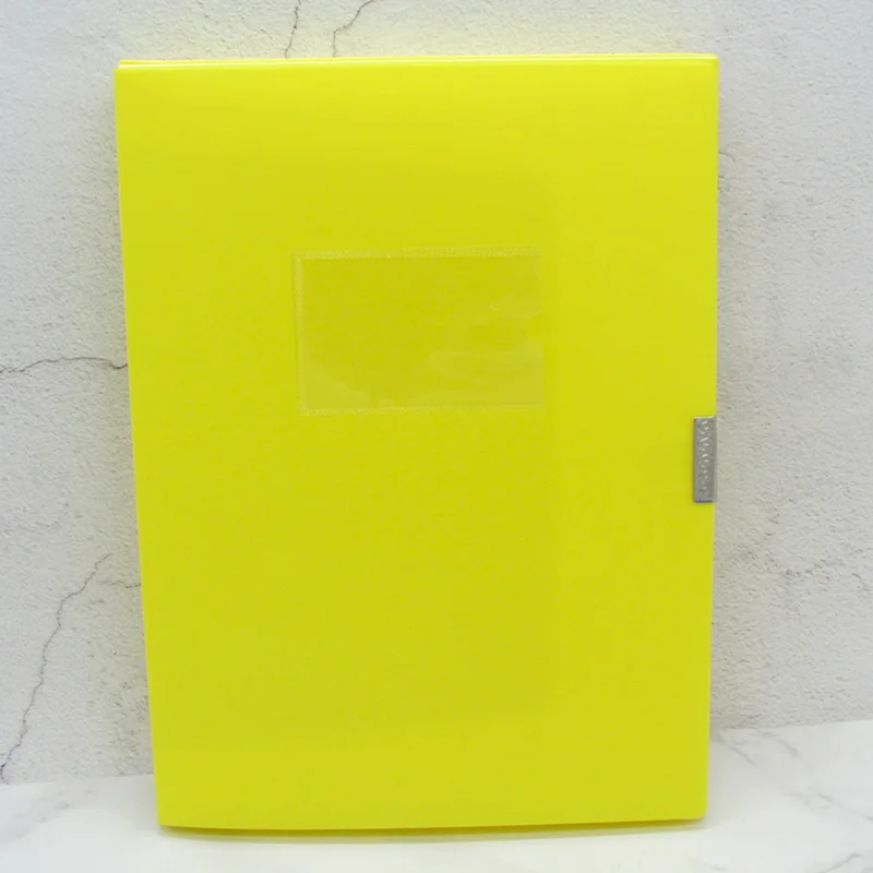stationery factory custom PP waterproof document box with button