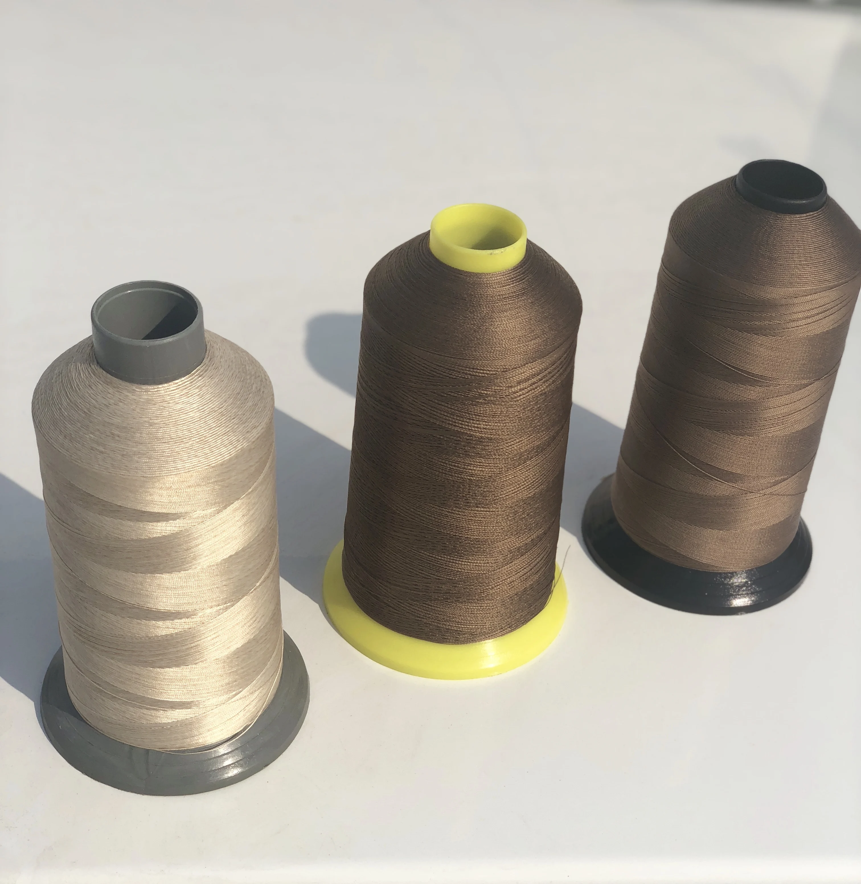 

polyester sewing thread sewing thread cotton sewing thread wholesale, Brown ,off-white