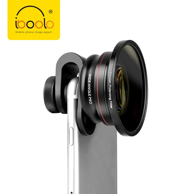 

IBOOLO Anamorphic Lens 16MM PRO 120 degree wide angle lens for smartphone, Black