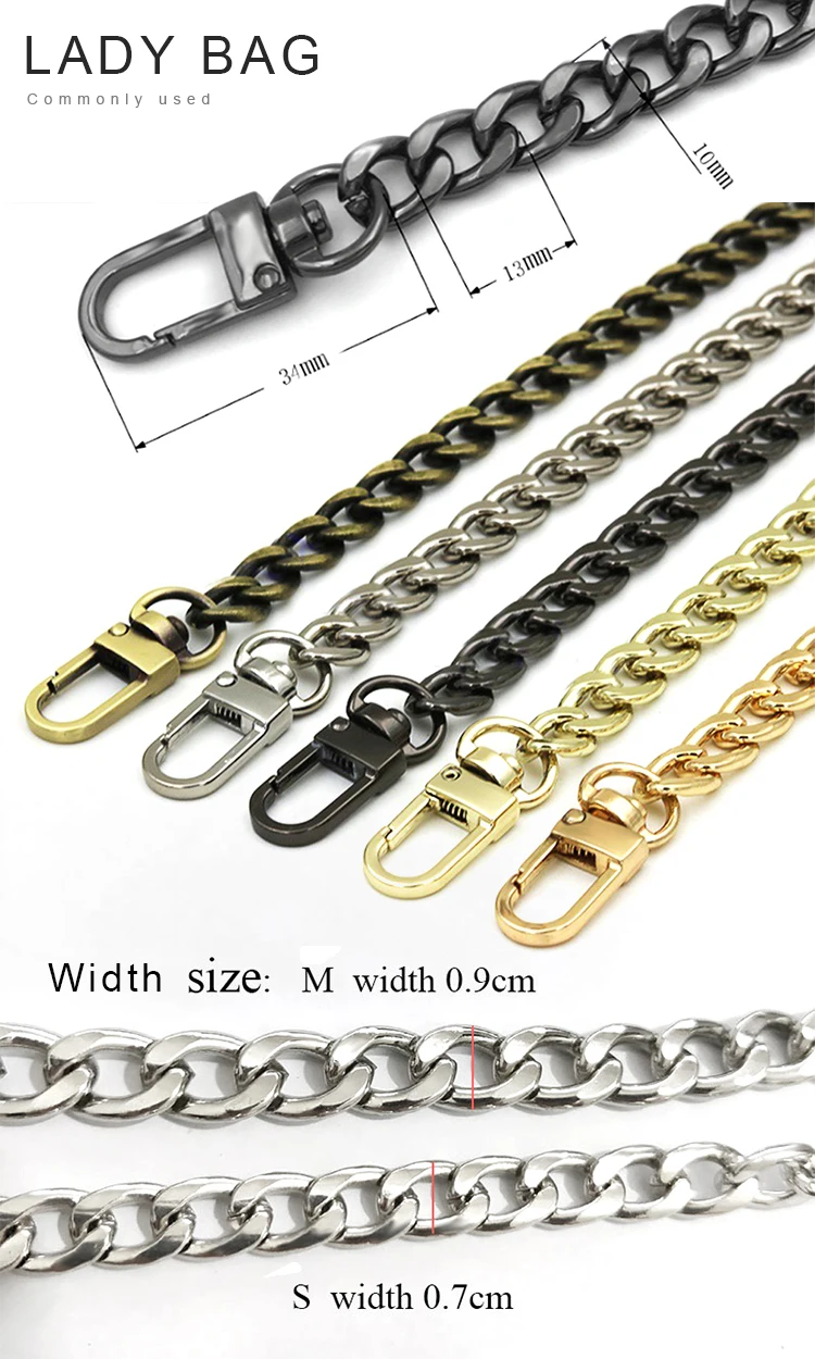 Wholesale Fashion Handbag Chain Accessories Metal Light Gold Bag Purse Chain Buy Bag Chain