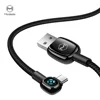 Mcdodo braided wire 1m/1.5m data cable for Android mobile phones . 90 degree elbow auto disconnect,so smaller and smarter